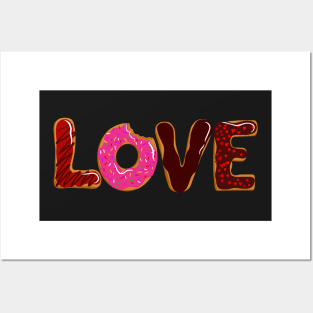 Love is Donuts Donut Lovers Posters and Art